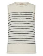 Mmaubin Sl Stripe Knit Top MOS MOSH Beige