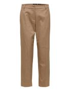 Slfria Mw Cropped Pant Camel Mel B Noos Selected Beige