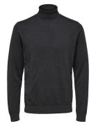 Slhberg Roll Neck Noos Selected Grey