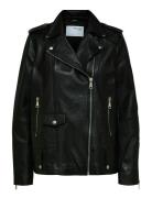 Slfmadison Leather Jacket B Noos Selected Black