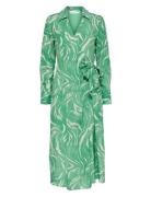 Slfsirine Ls Midi Wrap Dress B Selected Green