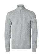 Slhryan Structure Half Zip Selected Grey