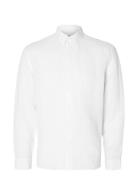 Slhregkylian-Linen Shirt Ls Classic Noos Selected White