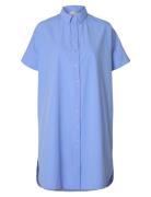 Slfblair 2/4 Short Shirt Dress Noos Selected Blue