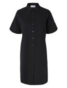 Slfblair 2/4 Short Shirt Dress Noos Selected Black