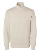 Slhemanuel Soft Zip High Neck Sweat Noos Selected Cream