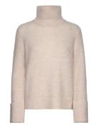 Slfsia Ras Ls Knit High Neck Selected Cream
