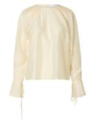 Slfiris Ls O-Neck Top Selected Cream