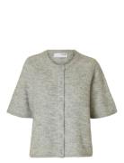Slflulu 2/4 Knit Cardigan Noos Selected Grey