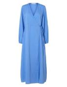 Slflucia-Susie Ls Ankle Wrap Dress B Selected Blue