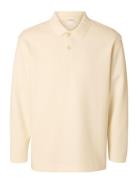 Slhrelaxwayne Ls Polo Sweat Selected Cream