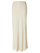 Slfviva-Lena Hw Ankle Sun Skirt Selected Cream