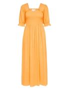 Slfjuana-Ulrikke 2/4 Smock Ankle Dress B Selected Orange