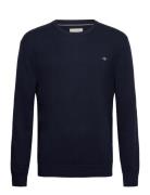 Shield Cotton C-Neck GANT Navy