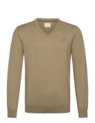 Shield Cotton V-Neck GANT Beige