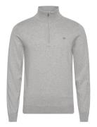 Cotton Half Zip GANT Grey