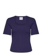 Scoop Rib Tee Casall Purple