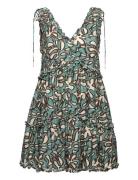 Arabella Frill Detailed Mini Dress Malina Patterned