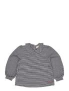 Striped Blouse W. Collar Ls Copenhagen Colors Navy
