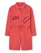 Squirrel Kid Short Jumpsuit Red THE ANIMALS OBSERVATORY Red
