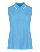 Miriam Sleeveless Poloshirt Röhnisch Blue