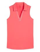 W Cloudspun Piped Sl Polo PUMA Golf Pink