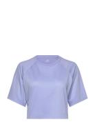 Laser Mesh Crop Tee Casall Blue