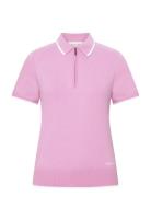 Knitted Polo Top Röhnisch Pink