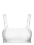 Waffle Square Neck Bikini Top Casall White