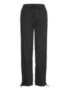 2342 Pleated Poly, Loose Pants W/ Tie STINE GOYA Black