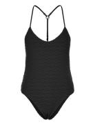 Nike Swoosh Terry Towelling V Neck Piece NIKE SWIM Black