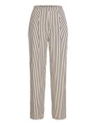 Texture Striped Trousers Mango Beige