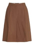 Linen-Blend Suit Bermuda Shorts Mango Brown