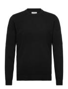 Purl Knit O-Neck Jumper Lindbergh Black