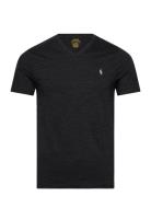 Custom Slim Fit Jersey V-Neck T-Shirt Polo Ralph Lauren Black