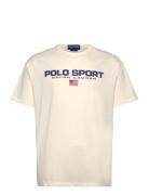 Classic Fit Polo Sport Jersey T-Shirt Polo Ralph Lauren Cream