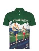 Custom Slim Fit Print Mesh Polo Shirt Polo Ralph Lauren Green