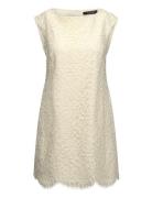 Lace Cap-Sleeve Shift Dress Lauren Ralph Lauren Cream