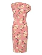 Floral Jersey Off-The-Shoulder Dress Lauren Ralph Lauren Pink