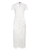 Eyelet Piqué Wrap Polo Dress Polo Ralph Lauren White