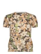 Floral Cotton-Blend Short-Sleeve Sweater Lauren Ralph Lauren Green