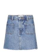 Denim Short Skirt Mango Blue