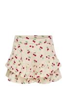 Kmgcerise Frill Skort Aop Wvn Kids Only Cream