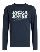Jjgeplas Tee Ls Crew Neck Jnr Jack & J S Navy