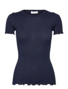 Rwbernadine Ss O-Neck T-Shirt Rosemunde Navy
