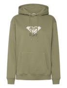 Surf Stoked Hoodie Brushed Art Roxy Green