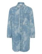 Slaltea Denim Dress Soaked In Luxury Blue