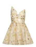 Abrielle Printed Mini Dress Bardot Yellow