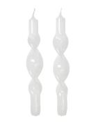 Twist Taper Candle Broste Copenhagen Silver