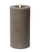 Rustic Finish Led Pillar Candle C'est Bon Grey